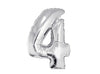 ballon chiffre 4 en aluminium argent 80cm