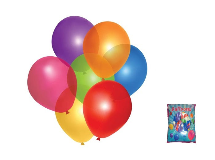 lot de 100 ballons latex opaques assortis 29x40cm
