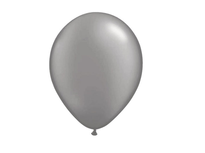 ballon latex métallisé argent 29x40cm