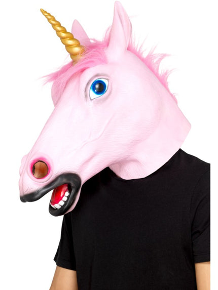 Masque licorne rosa adulte