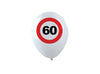lot de 12 ballons 60 ans blanc