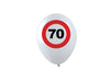lot de 12 ballons 70 ans blanc