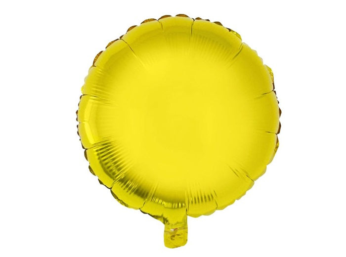 ballon aluminium panneau rond or 56x46cm