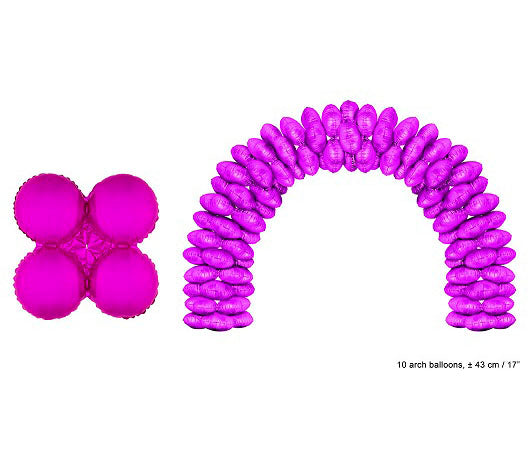 lot de 10 ballons fuchsia 43cm pour arche