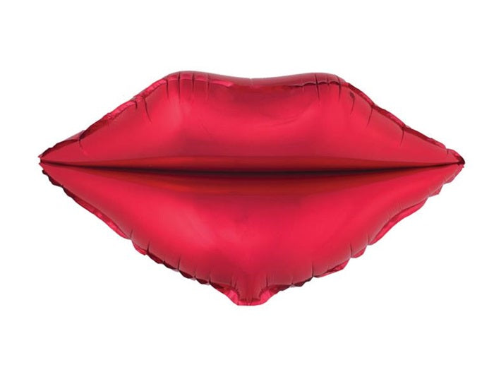 ballon aluminium bouche rouge 51x58cm