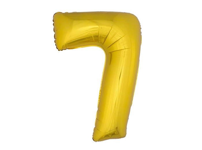 ballon chiffre 7 en aluminium or 1m