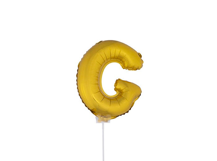 ballon lettre g en aluminium avec bâton 41cm or