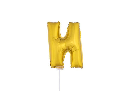 ballon lettre n en aluminium avec bâton 41cm or