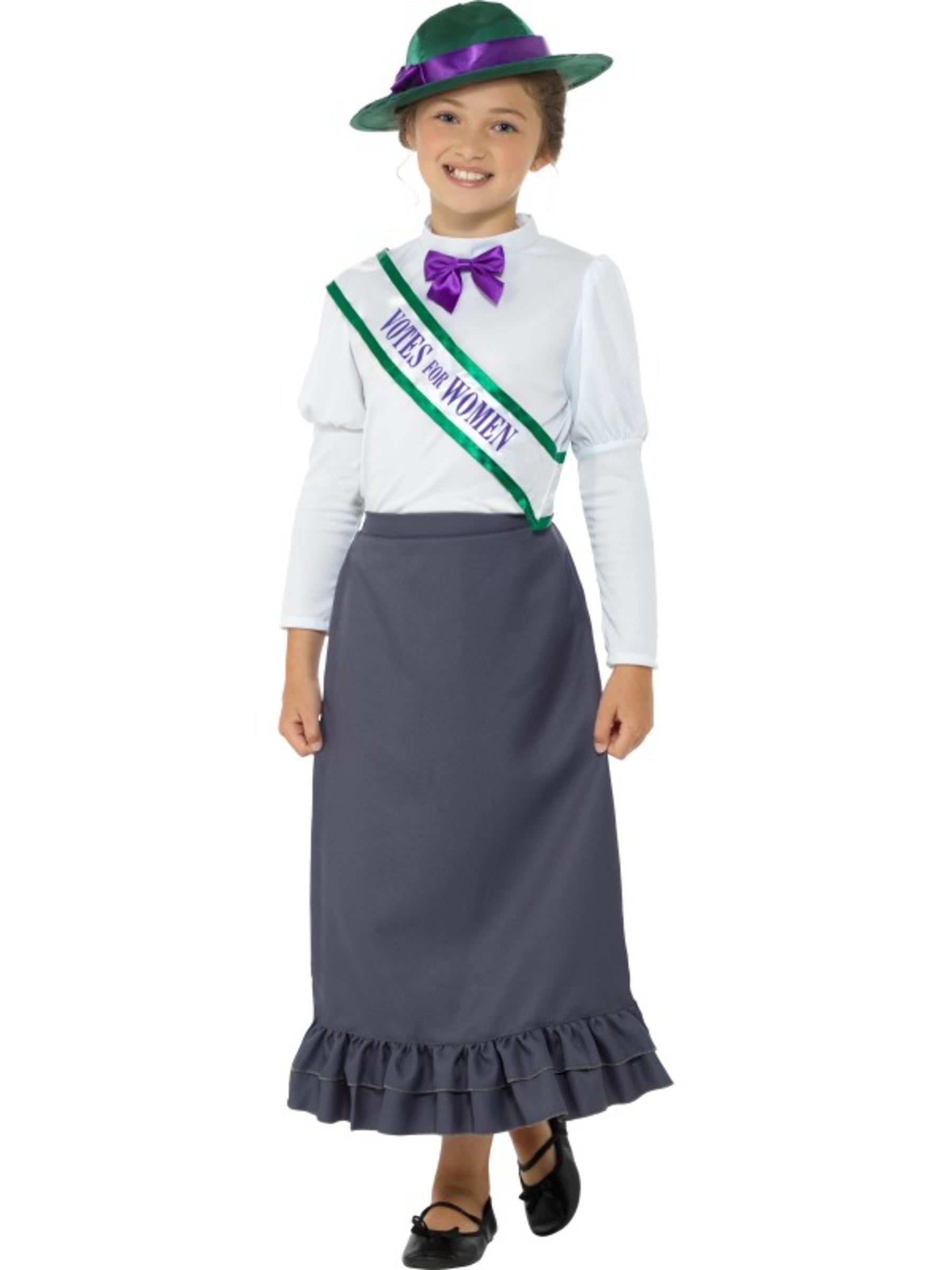 Déguisement Victorienne suffragiste fille