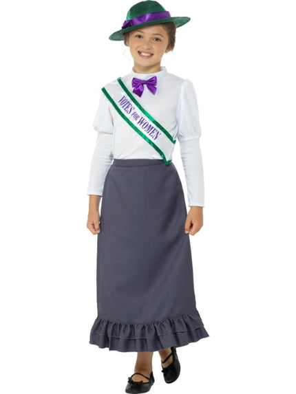 Déguisement Victorienne suffragiste fille