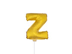 ballon lettre z en aluminium avec bâton 41cm or