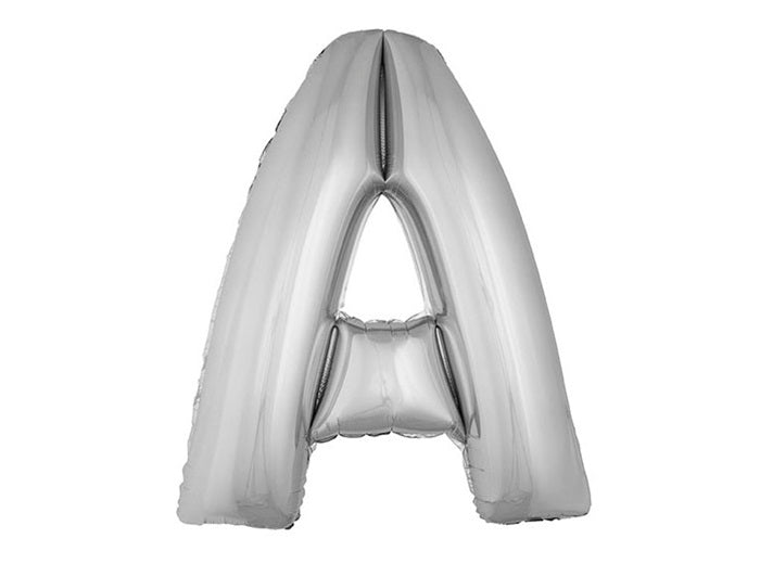 ballon lettre a en aluminium 1m argent