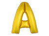ballon lettre a en aluminium 1m or