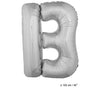 ballon lettre b en aluminium 1m argent