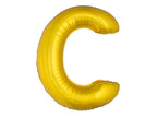 ballon lettre c en aluminium 1m or