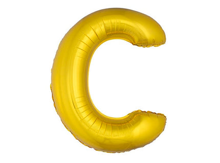ballon lettre c en aluminium 1m or