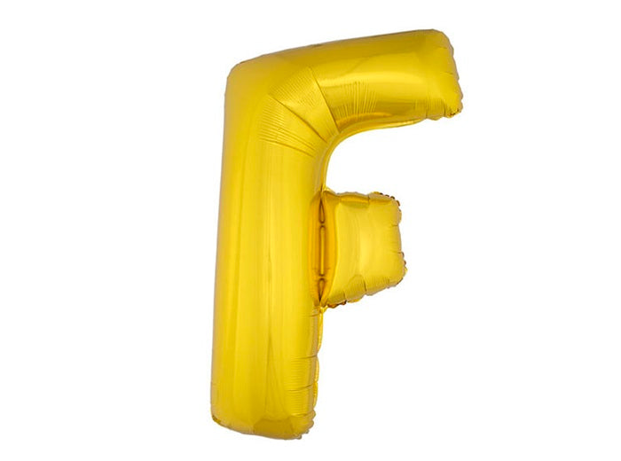 ballon lettre f en aluminium 1m or