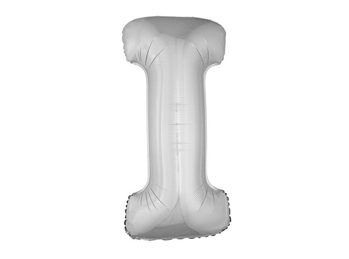 ballon lettre i en aluminium 1m argent