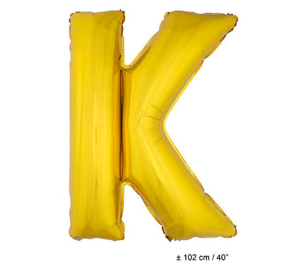 ballon lettre k en aluminium 1m or