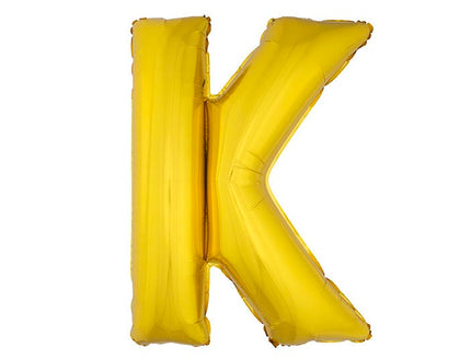 ballon lettre k en aluminium 1m or