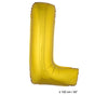 ballon lettre l en aluminium 1m or