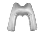 ballon lettre m en aluminium 1m argent