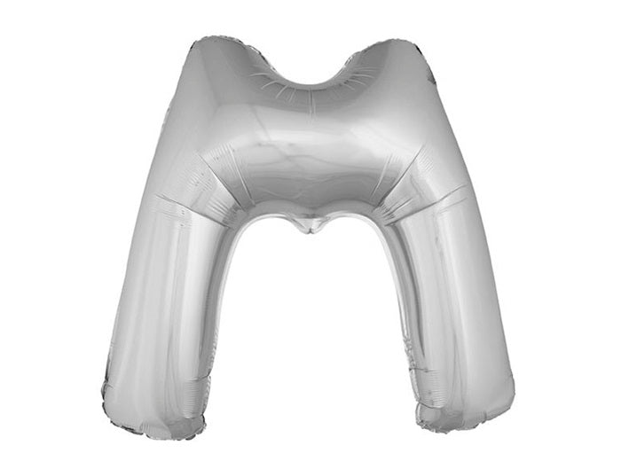 ballon lettre m en aluminium 1m argent