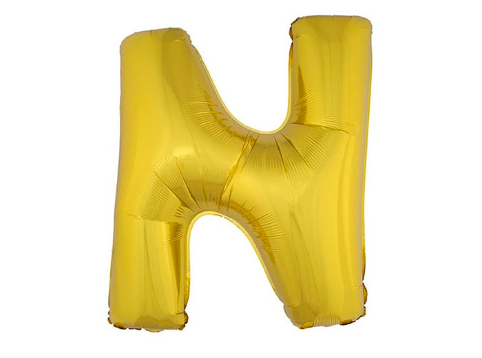 ballon lettre n en aluminium 1m or