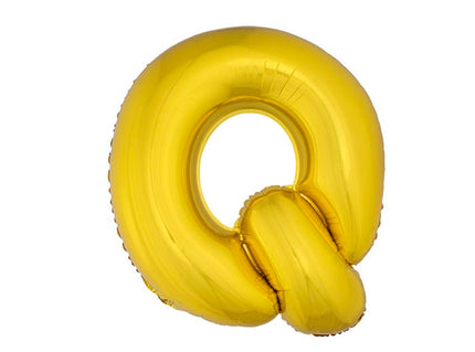 ballon lettre q en aluminium 1m or