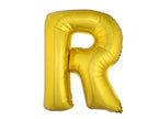 ballon lettre r en aluminium 1m or