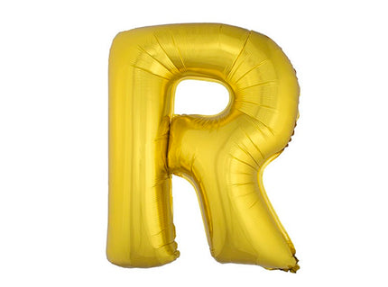 ballon lettre r en aluminium 1m or