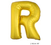 ballon lettre r en aluminium 1m or