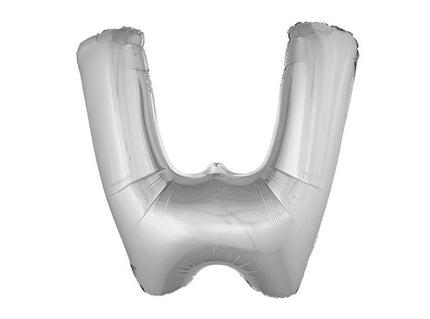 ballon lettre w en aluminium 1m argent