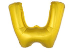 ballon lettre w en aluminium 1m or