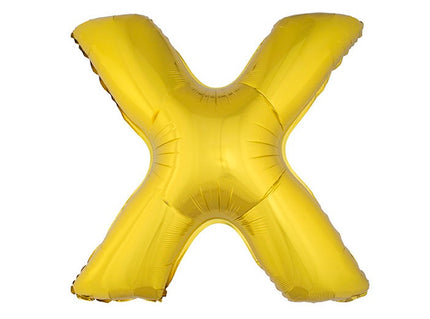 ballon lettre x en aluminium 1m or