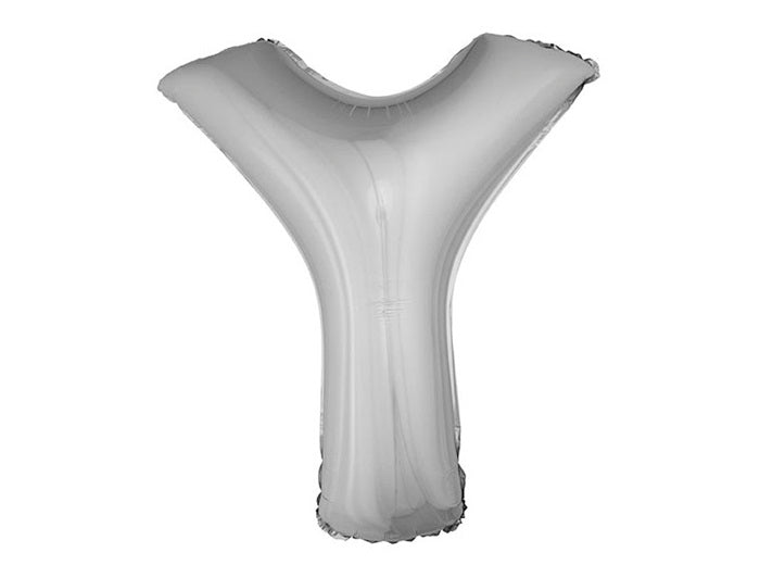 ballon lettre y en aluminium 1m argent