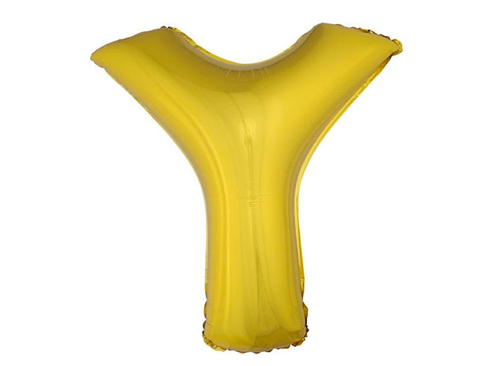 ballon lettre y en aluminium 1m or
