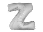 ballon lettre z en aluminium 1m argent