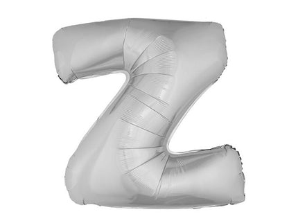 ballon lettre z en aluminium 1m argent