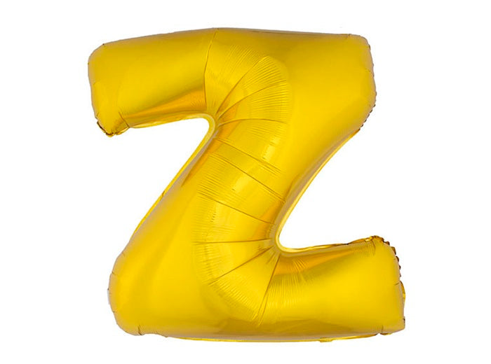 ballon lettre z en aluminium 1m or