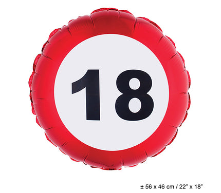 ballon anniversaire aluminium 55x45cm 18 ans