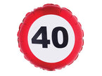 ballon anniversaire aluminium 55x45cm 40 ans