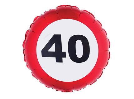 ballon anniversaire aluminium 55x45cm 40 ans