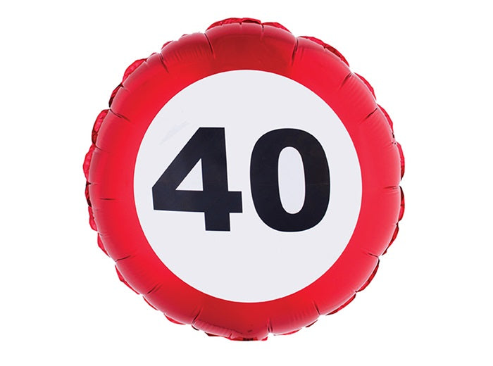 ballon anniversaire aluminium 55x45cm 40 ans