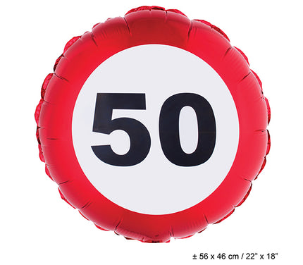 ballon anniversaire aluminium 55x45cm 50 ans