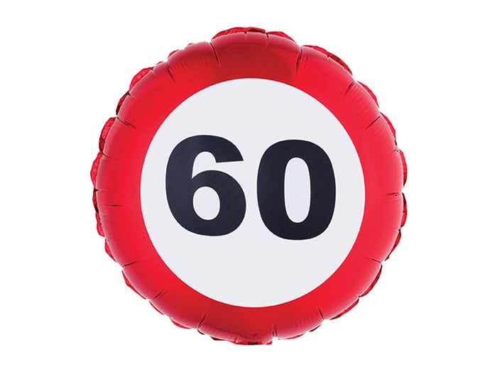 ballon anniversaire aluminium 55x45cm 60 ans