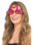 Lunettes flamant rose avec brillants