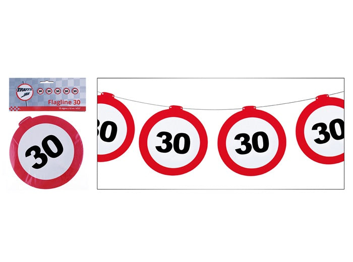 guirlande anniversaire 30 ans 12m