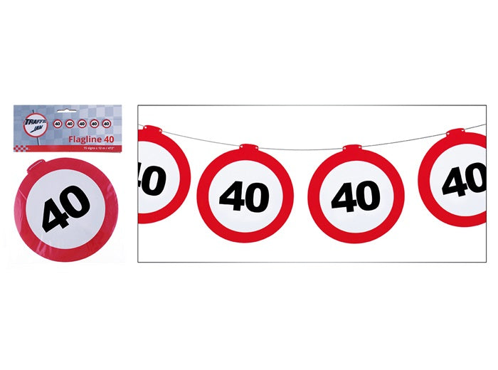 guirlande anniversaire 40 ans 12m