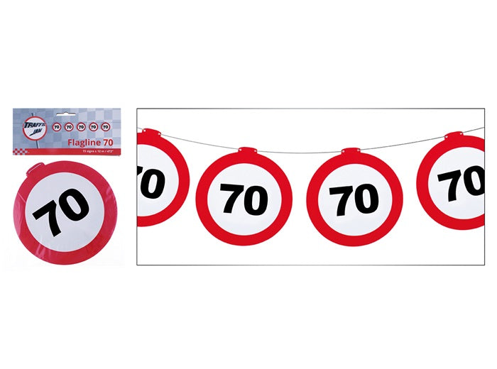 guirlande anniversaire 70 ans 12m